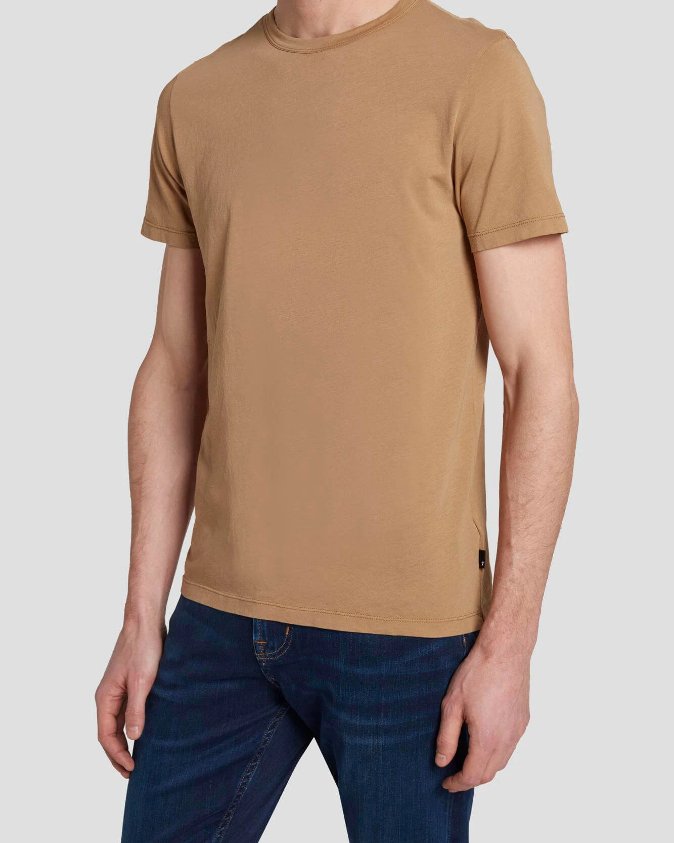 7 For All Mankind Featherweight Cotton Tee In River Bed 7 7 For All Mankind Featherweight Cotton Tee In River Bed - Image 5