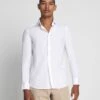 7 For All Mankind Long Sleeve Poplin Shirt In White