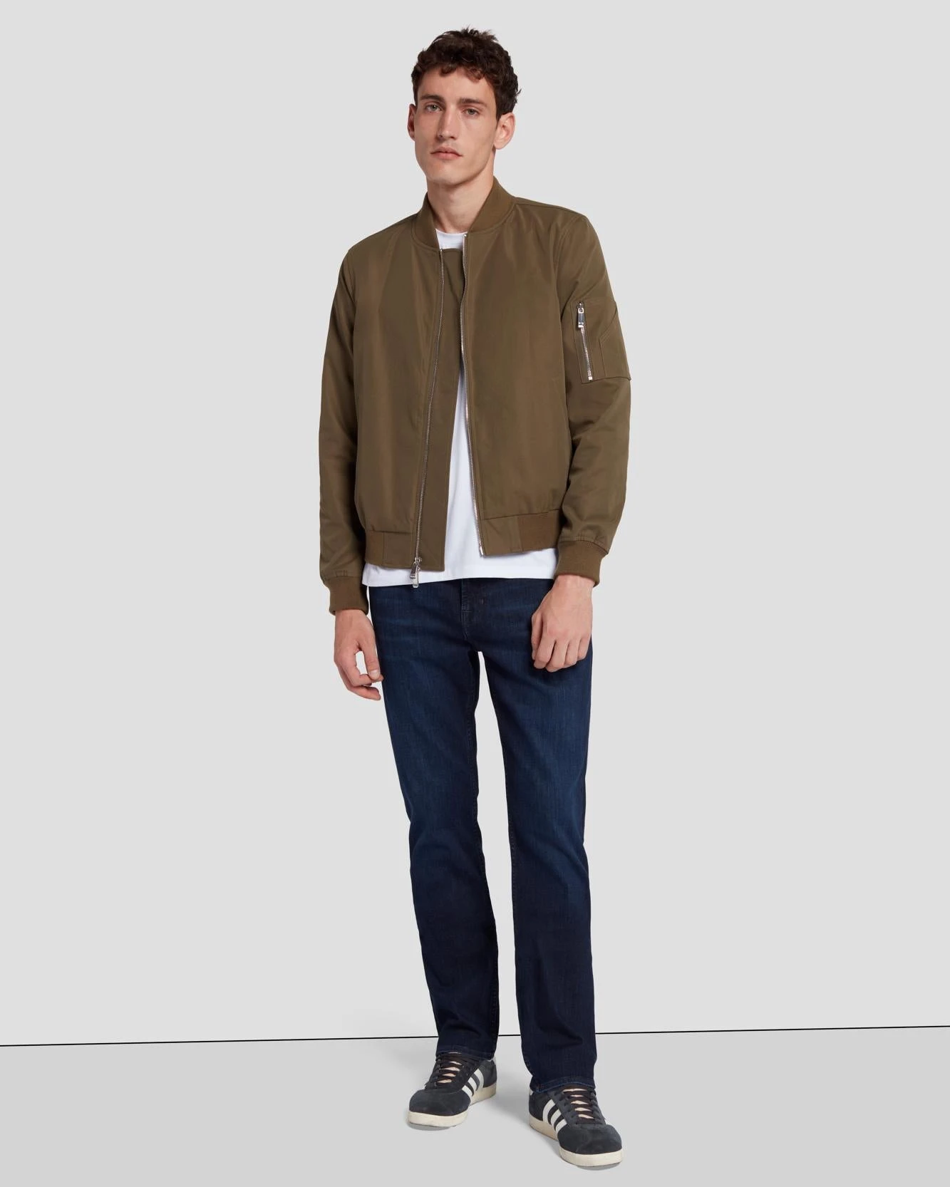 7 For All Mankind Tech Bomber Jacket In Army 4 7 For All Mankind Tech Bomber Jacket In Army - Image 2