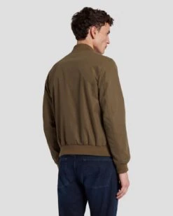 7 For All Mankind Tech Bomber Jacket In Army 11 7 For All Mankind Tech Bomber Jacket In Army -Sleek Fit Style 7M907Q32 ARM 4