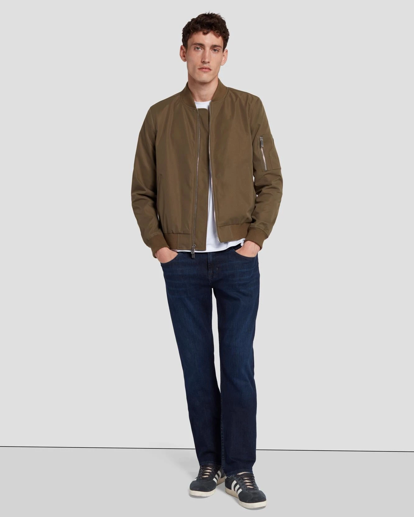 7 For All Mankind Tech Bomber Jacket In Army 8 7 For All Mankind Tech Bomber Jacket In Army - Image 6
