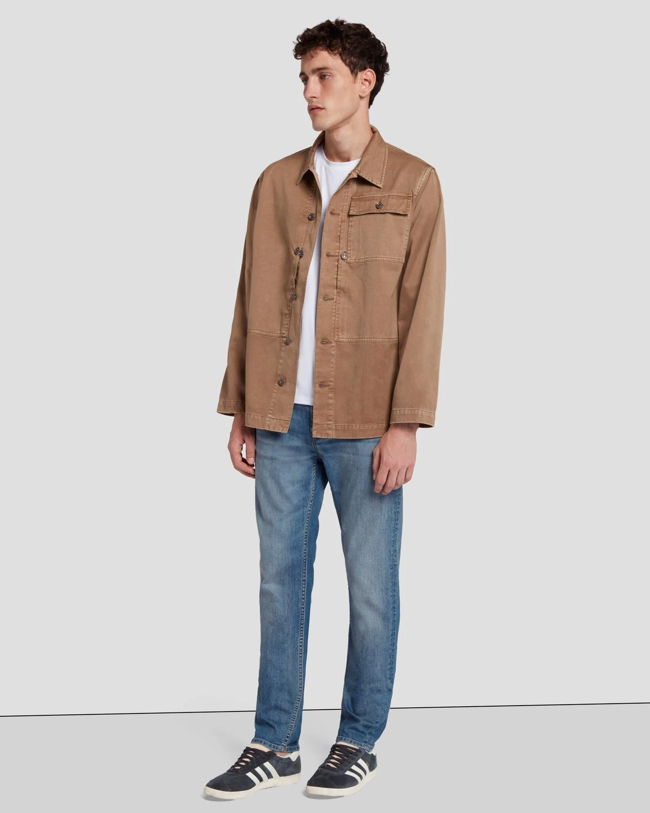 7 For All Mankind Military Overshirt In Sand 8 7 For All Mankind Military Overshirt In Sand - Image 6