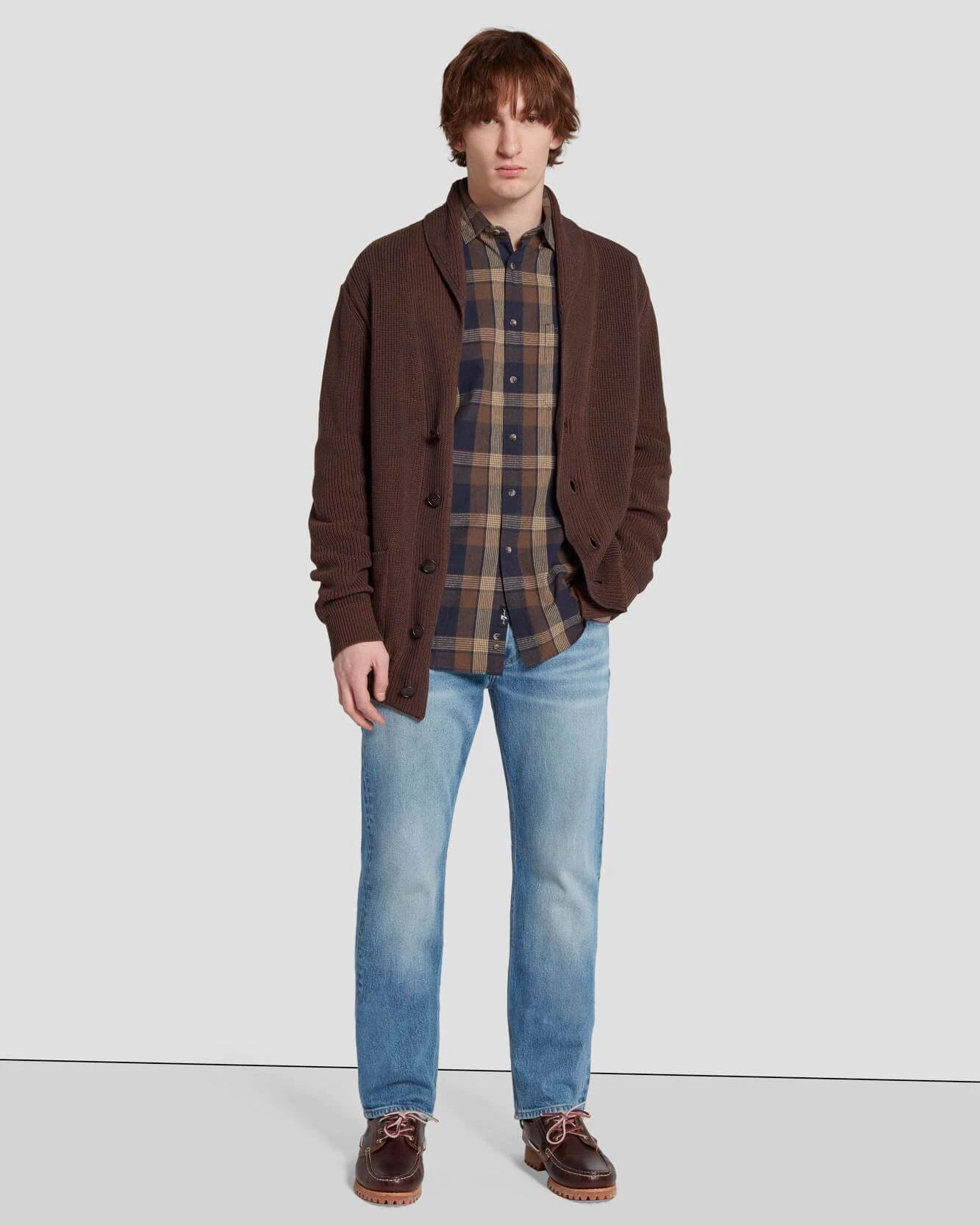 7 For All Mankind Linen Blend Button Up Shirt In Check 5 7 For All Mankind Linen Blend Button Up Shirt In Check - Image 3