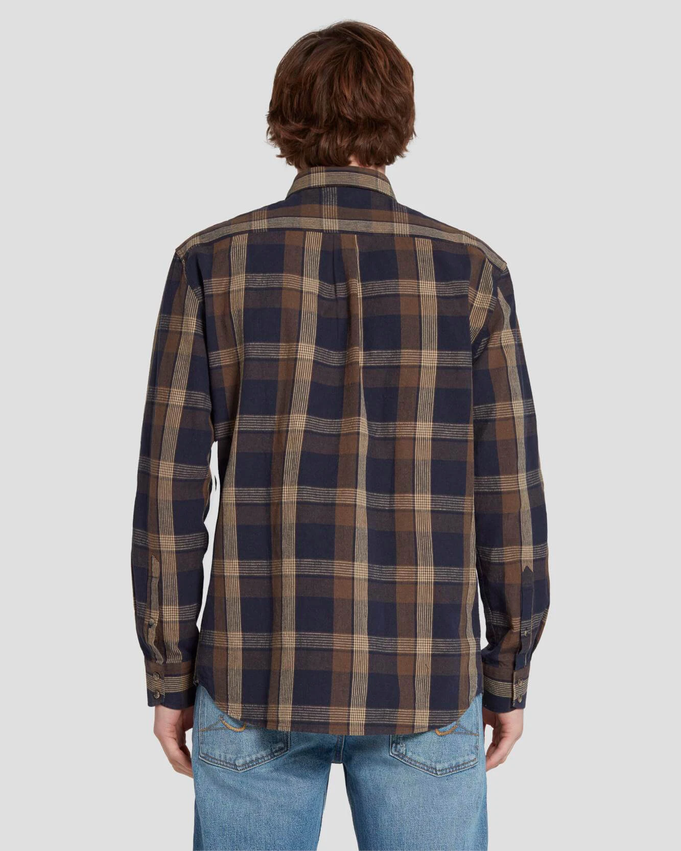 7 For All Mankind Linen Blend Button Up Shirt In Check 6 7 For All Mankind Linen Blend Button Up Shirt In Check - Image 4