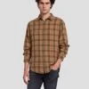 7 For All Mankind Checkered Overshirt In Sand 2 7 For All Mankind Checkered Overshirt In Sand -Sleek Fit Style 7MSFMW02 SND 1