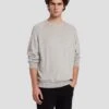 7 For All Mankind Wool Blend Crewneck In Heather Grey -Sleek Fit Style 7MSHMK51 HEA 1