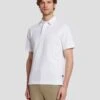 7 For All Mankind Pique Knit Polo In White -Sleek Fit Style 7MSMMH22 WHT 1