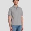 7 For All Mankind Pique Knit Polo In Heather Grey -Sleek Fit Style 7MSMMM35 HEA 1 4e9d885a fb82 4a8f 8baa dbdb27dbf564