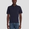 7 For All Mankind Pique Knit Polo In Navy -Sleek Fit Style 7MSMMM35 NVY 2