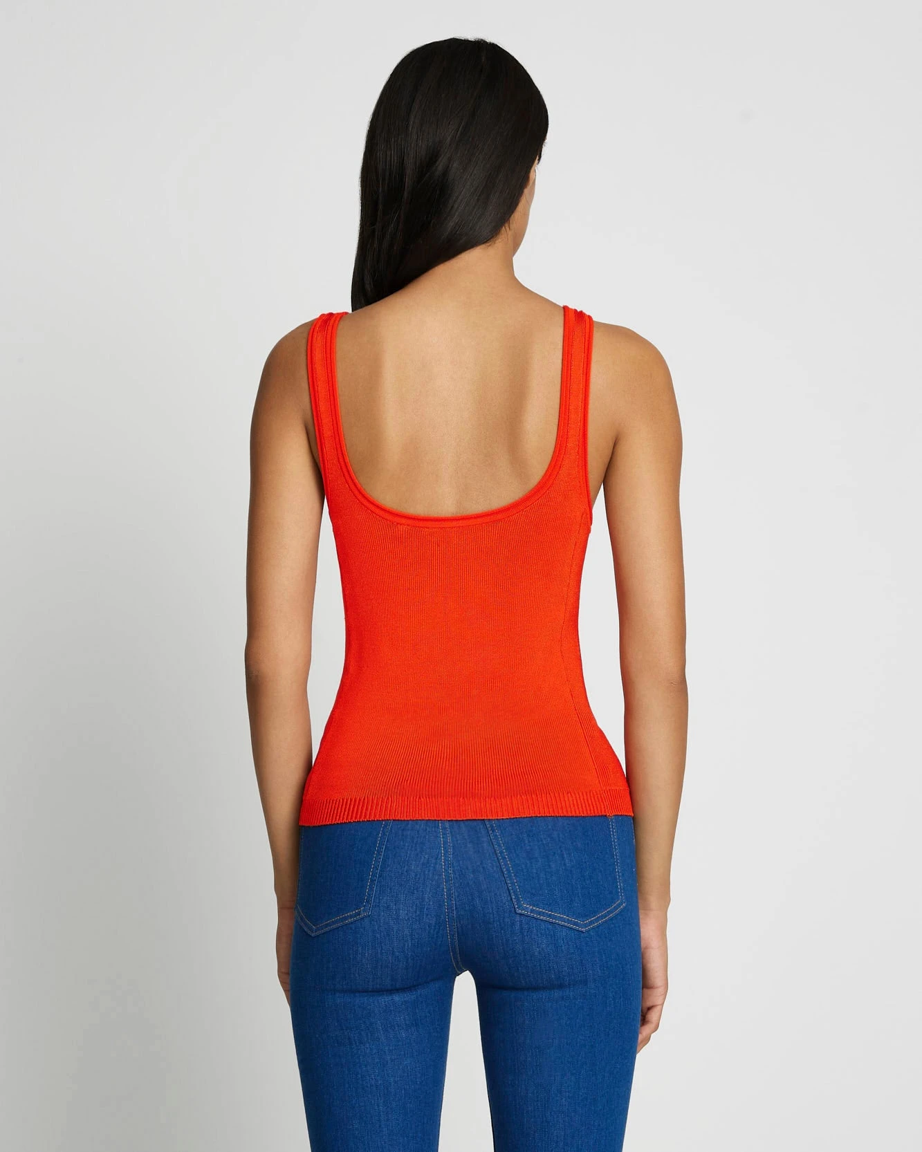 7 For All Mankind High Shine Quarter Zip Ribbed Tank In Koi 6 7 For All Mankind High Shine Quarter Zip Ribbed Tank In Koi - Image 4