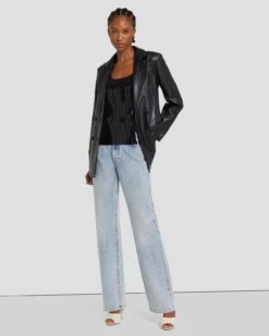 7 For All Mankind Sequin Tank In Black -Sleek Fit Style 7N129F44 BLK 5