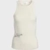 7 For All Mankind ALL KINDS Racerback Tank In Ivory
