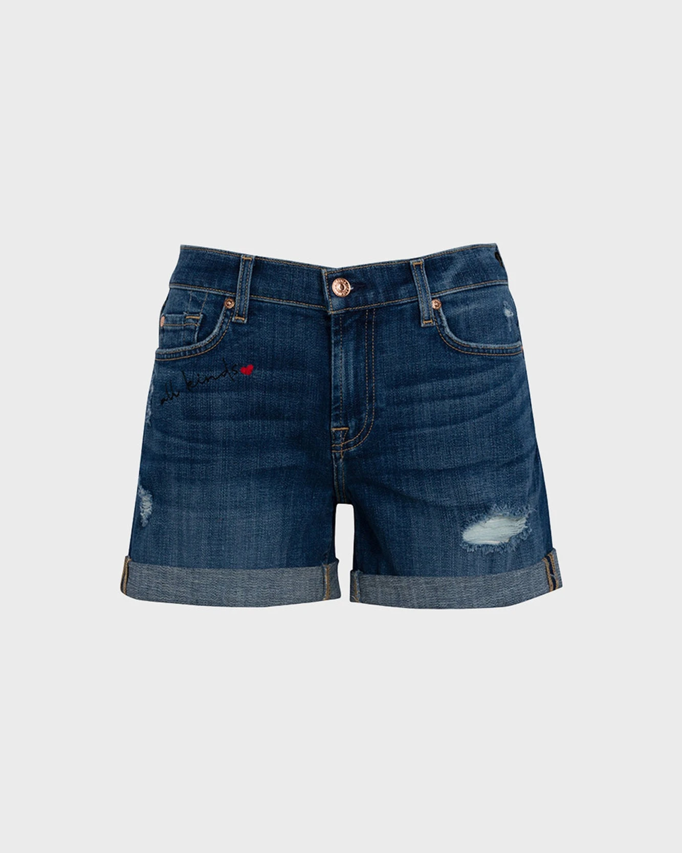 7 For All Mankind ALL KINDS Broken Twill Mid Roll Short In Vanity 3 7 For All Mankind ALL KINDS Broken Twill Mid Roll Short In Vanity