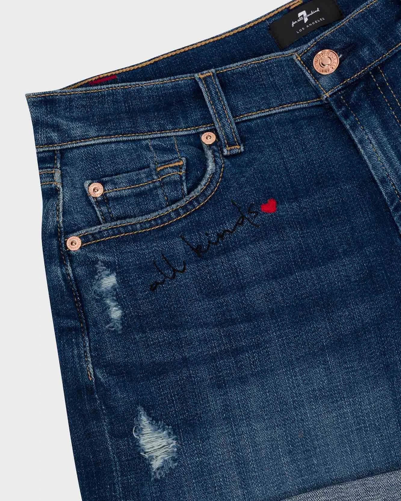 7 For All Mankind ALL KINDS Broken Twill Mid Roll Short In Vanity 4 7 For All Mankind ALL KINDS Broken Twill Mid Roll Short In Vanity - Image 2