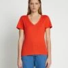 7 For All Mankind Pima Cotton Easy V-Neck Tee In Koi -Sleek Fit Style 7N335I09 KOI 1