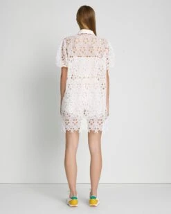 7 For All Mankind Star Lace Button Up Tunic In Antique White 10 7 For All Mankind Star Lace Button Up Tunic In Antique White -Sleek Fit Style 7N563F11 ANW 4