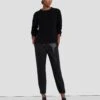 7 For All Mankind Darted Boyfriend Jogger In Coated Black 1 7 For All Mankind Darted Boyfriend Jogger In Coated Black -Sleek Fit Style 7N732752 CBA 1