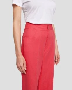 7 For All Mankind Modern Dojo Linen Trouser In Geranium -Sleek Fit Style 7N818F31 GER 4