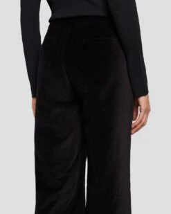 7 For All Mankind Modern Dojo Velvet Trouser In Black 12 7 For All Mankind Modern Dojo Velvet Trouser In Black -Sleek Fit Style 7N824F38 BLK 5