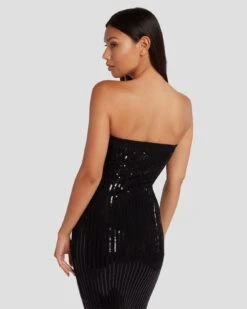7 For All Mankind Sequin Bodycon Dress In Black 10 7 For All Mankind Sequin Bodycon Dress In Black -Sleek Fit Style 7N828F44 BLK 5