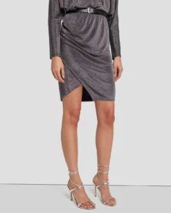 7 For All Mankind Party Dress In Gunmetal -Sleek Fit Style 7N831F40 GNM 5