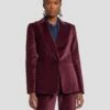 7 For All Mankind Velvet Blazer In Winetasting -Sleek Fit Style 7N947F38 WNT 1