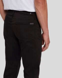 7 For All Mankind Luxe Performance Plus Slimmy In Black -Sleek Fit Style 7T002V60 BLK 5
