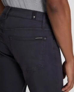 7 For All Mankind Luxe Performance Plus Slimmy In Gunmetal 20 7 For All Mankind Luxe Performance Plus Slimmy In Gunmetal -Sleek Fit Style 7T002V60 EGM 3