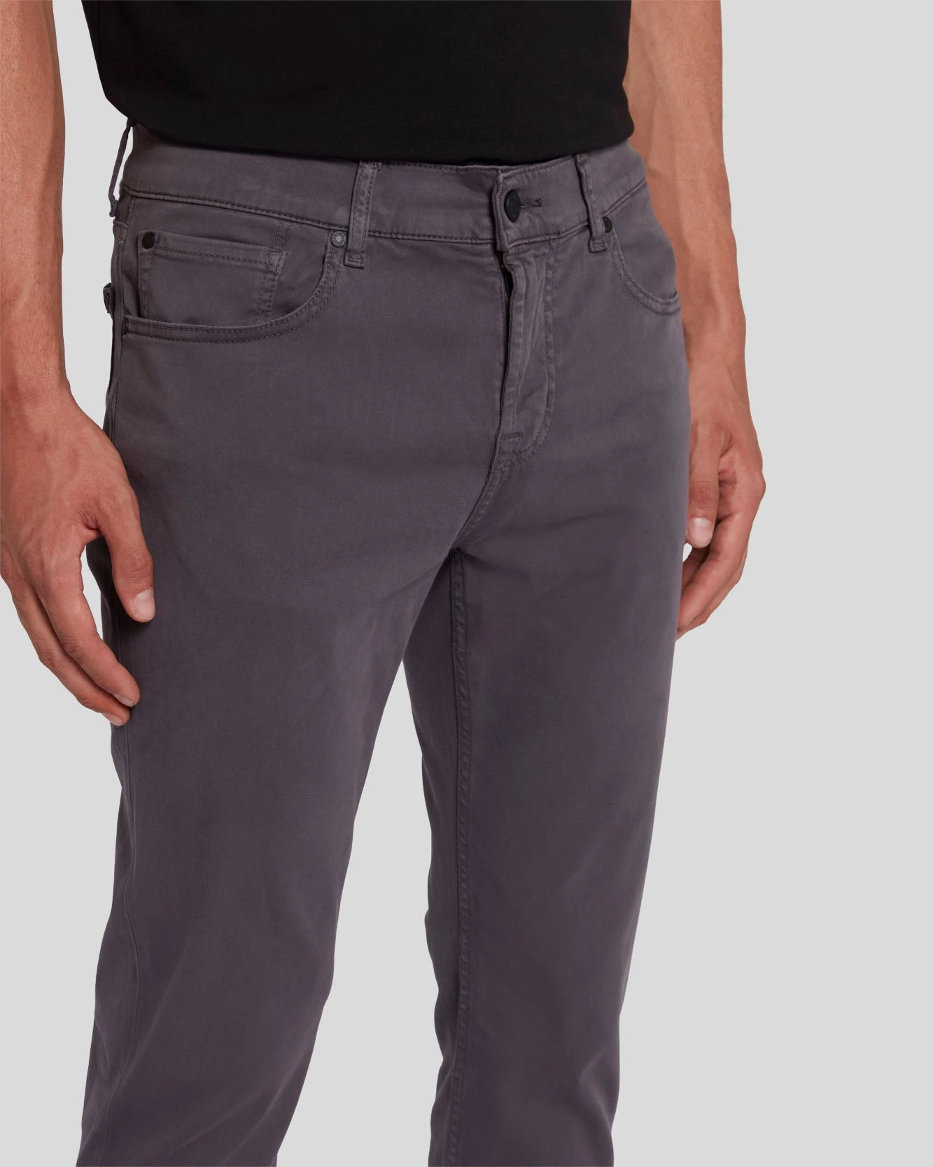 7 For All Mankind Luxe Performance Plus Slimmy In Gunmetal 5 7 For All Mankind Luxe Performance Plus Slimmy In Gunmetal - Image 3