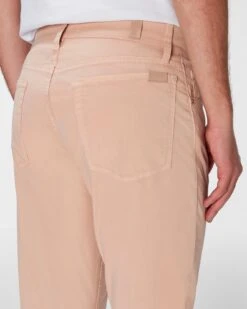 7 For All Mankind Airweft Twill Adrien 5 Pocket In Tangerine -Sleek Fit Style 7T005C76 ATT 3