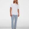 7 For All Mankind Airweft Twill Adrien 5 Pocket In Cold Gin