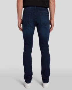 7 For All Mankind Luxe Performance Plus Paxtyn In Deep Blue -Sleek Fit Style 7T010393 DBU 4