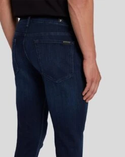 7 For All Mankind Luxe Performance Plus Paxtyn In Deep Blue -Sleek Fit Style 7T010393 DBU 5