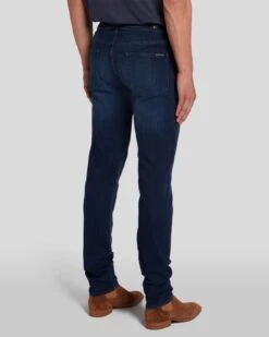 7 For All Mankind Luxe Performance Plus Slimmy Tapered In Deep Blue -Sleek Fit Style 7T028393 DBU 4