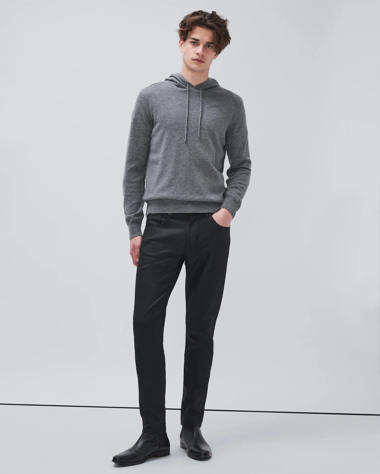 7 For All Mankind Coated Slimmy Tapered In Black 3 7 For All Mankind Coated Slimmy Tapered In Black