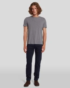 7 For All Mankind Luxe Performance Plus Slimmy In Navy -Sleek Fit Style 7T036V60 EBL 1