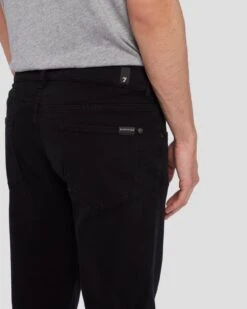 7 For All Mankind Left Hand Slimmy Tapered In True Black 12 7 For All Mankind Left Hand Slimmy Tapered In True Black -Sleek Fit Style 7T042095 TBK 5