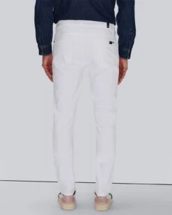 7 For All Mankind EarthKind StretchTek Slimmy Tapered In White -Sleek Fit Style 7T042C13 SKA 4