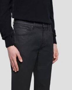 7 For All Mankind Slimmy Tapered In Coated Black 10 7 For All Mankind Slimmy Tapered In Coated Black -Sleek Fit Style 7T042C90 BLK 3
