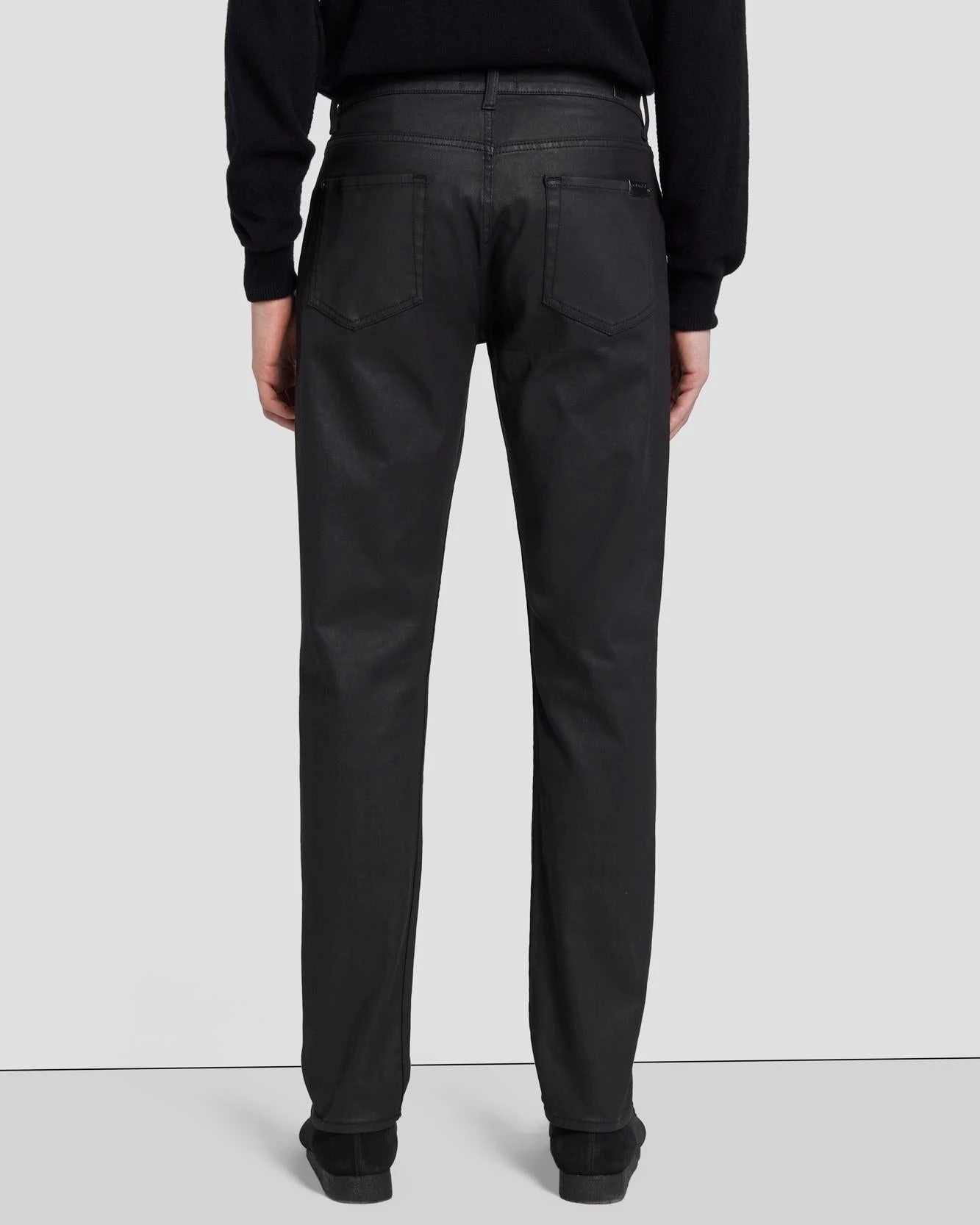 7 For All Mankind Slimmy Tapered In Coated Black 6 7 For All Mankind Slimmy Tapered In Coated Black - Image 4