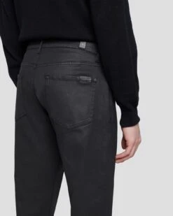 7 For All Mankind Slimmy Tapered In Coated Black 12 7 For All Mankind Slimmy Tapered In Coated Black -Sleek Fit Style 7T042C90 BLK 5