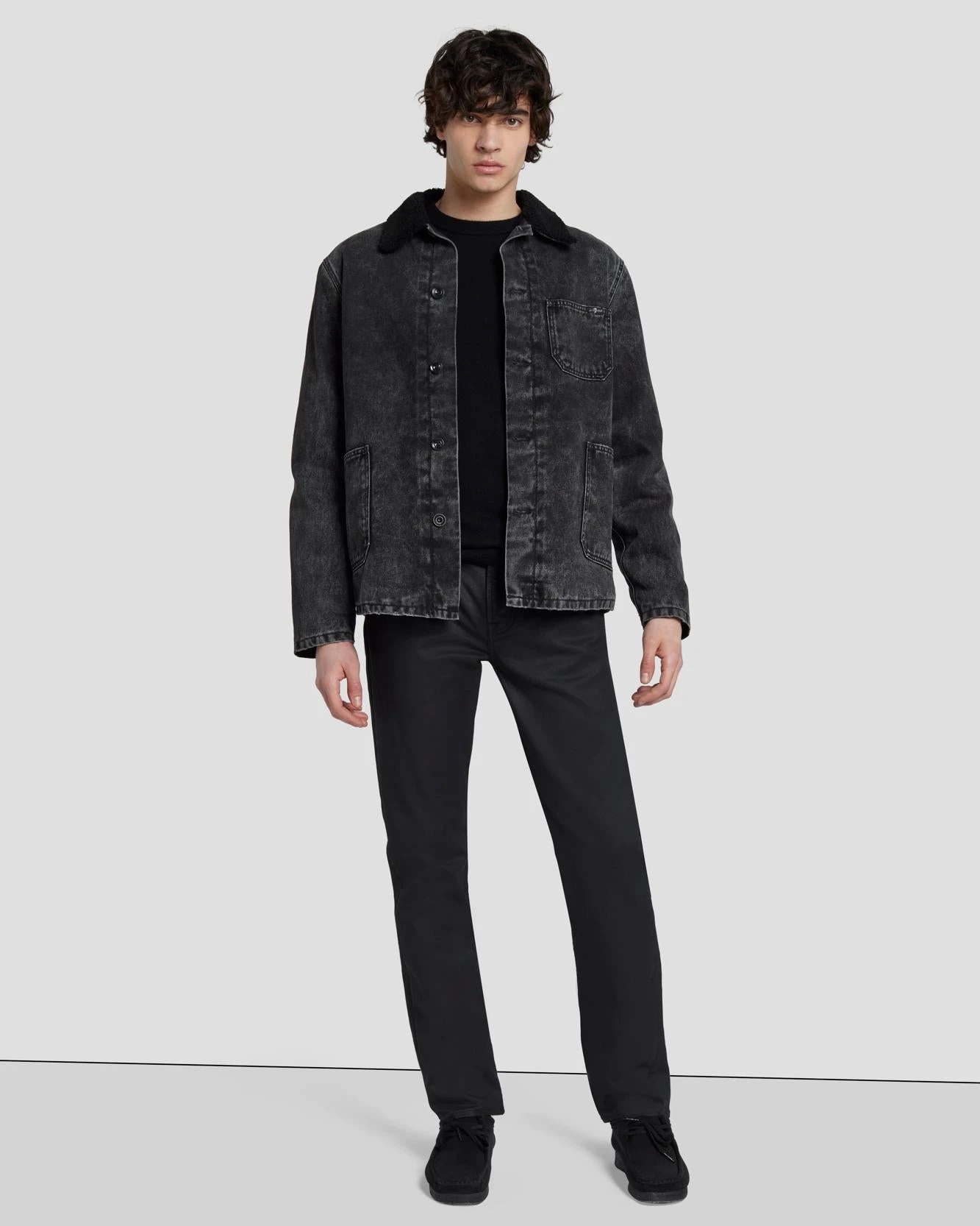 7 For All Mankind Slimmy Tapered In Coated Black 8 7 For All Mankind Slimmy Tapered In Coated Black - Image 6