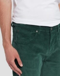 7 For All Mankind Corduroy Slimmy Tapered In Hunter Green -Sleek Fit Style 7T042C95 HUG 3