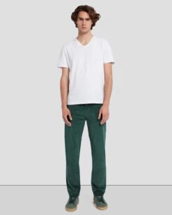 7 For All Mankind Corduroy Slimmy Tapered In Hunter Green -Sleek Fit Style 7T042C95 HUG 6