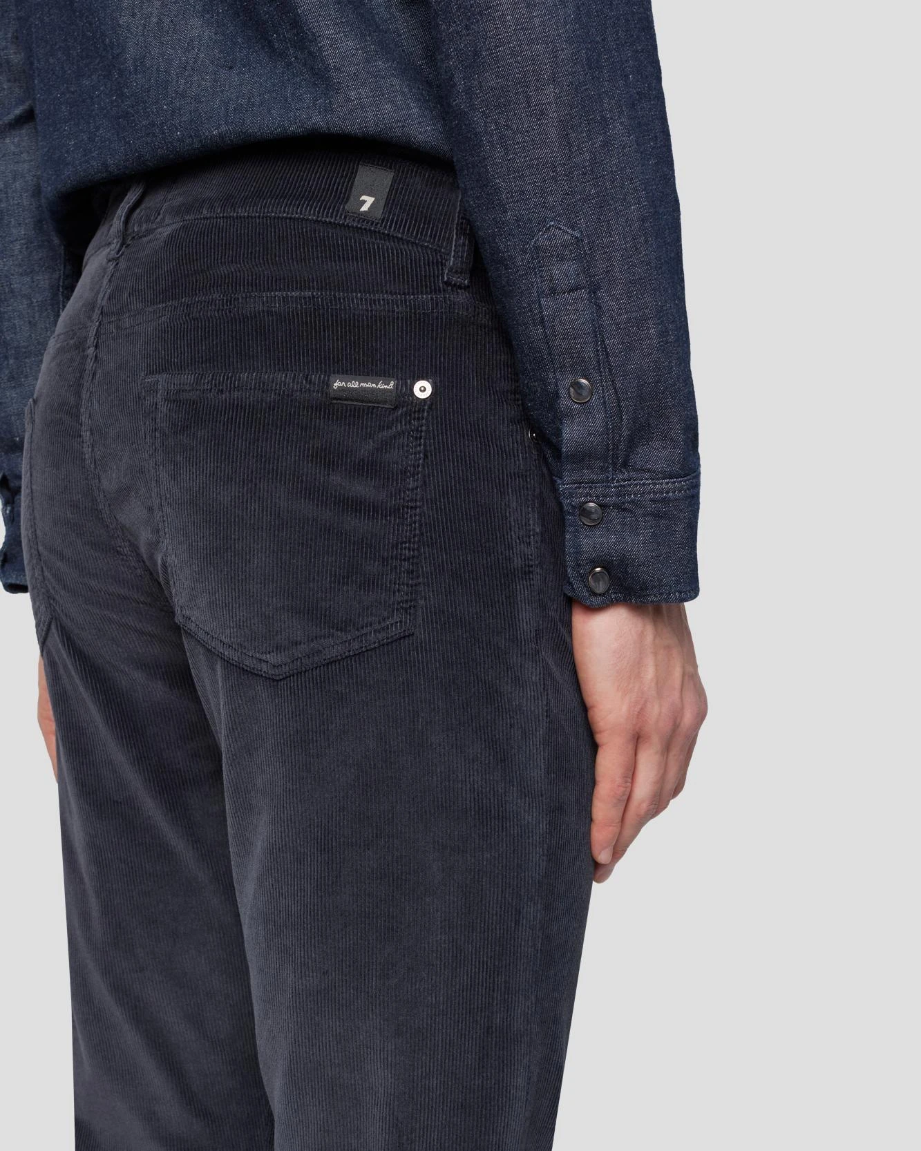 7 For All Mankind Corduroy Slimmy Tapered In Navy 7 7 For All Mankind Corduroy Slimmy Tapered In Navy - Image 5