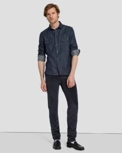 7 For All Mankind Corduroy Slimmy Tapered In Navy 13 7 For All Mankind Corduroy Slimmy Tapered In Navy -Sleek Fit Style 7T042C95 NVY 6