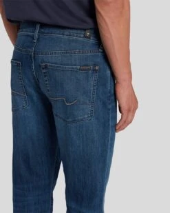 7 For All Mankind Airweft Denim The Straight In Flash -Sleek Fit Style 7T12183 FLH 5