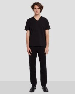 7 For All Mankind Left Hand Adrien In True Black -Sleek Fit Style 7T165095 TBK 6