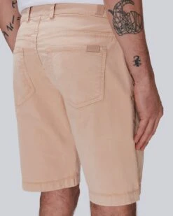 7 For All Mankind Airweft Twill Chino Short In Tangerine -Sleek Fit Style 7T430C76 ATT 3