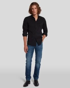 7 For All Mankind Airweft Denim Slimmy In Flash -Sleek Fit Style 7T51183L FLH 6
